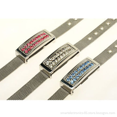 Jewelry Bracelet USB Flash Drives, 64MB-128GB, Printing/Preloaded Files Available, 5-year Warranty